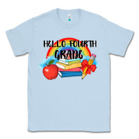 Dusty Blue back to school hello fourth grade 3200x2400 Classic Tee - AdoDesignShop