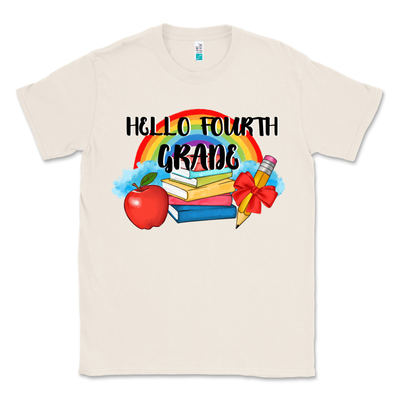 Back To School Hello Fourth Grade 3200x2400 Classic Tee by AdoDesignShop | Teevron
