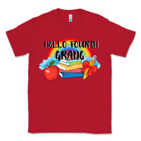 Red back to school hello fourth grade 3200x2400 Classic Tee - AdoDesignShop