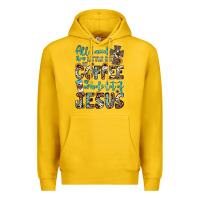 Lemon all i need is a little bit of coffee and o whole lot of jesus Premium Hoodie - JahusDesignShop