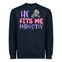Navy he fits me perfectly Heavyweight Sweatshirt - MaliasSmallBusiness