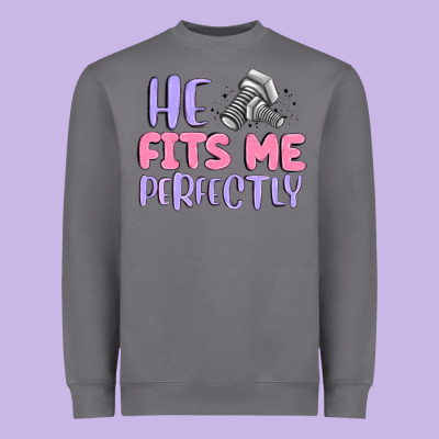 He Fits Me Perfectly Heavyweight Sweatshirt Designed By Maliassmallbusiness