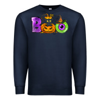 Navy Boo Halloween Premium Sweatshirt - NancyCooperArtShop