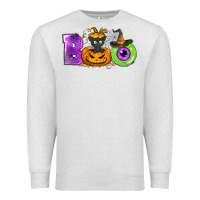 Oatmeal Heather Boo Halloween Premium Sweatshirt - NancyCooperArtShop