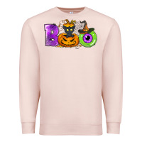Pale Pink Boo Halloween Premium Sweatshirt - NancyCooperArtShop