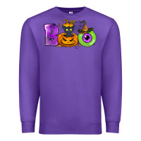 Purple Boo Halloween Premium Sweatshirt - NancyCooperArtShop