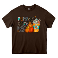 Chocolate Brown pumpkin spice kinda girl Heavy Core Tee - CowhideDigitalArt