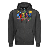 Charcoal Heather autism accept understand love Zipper Hoodie - Artiststas