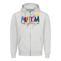 Dove Grey autism accept understand love Zipper Hoodie - Artiststas