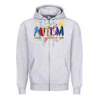 Heather Grey autism accept understand love Zipper Hoodie - Artiststas