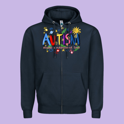 Autism Accept Understand Love Zipper Hoodie Designed By Artiststas