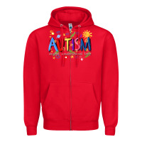 Red autism accept understand love Zipper Hoodie - Artiststas