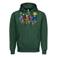 Sports Green autism accept understand love Zipper Hoodie - Artiststas