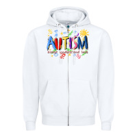 White autism accept understand love Zipper Hoodie - Artiststas