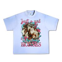 Grape Ice just a girl who loves horses mustang Urban Heavy Tee - LillyAllenDesigns