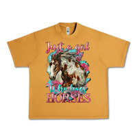 Peanut Butter just a girl who loves horses mustang Urban Heavy Tee - LillyAllenDesigns