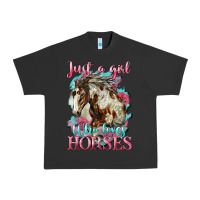 Pigment Black just a girl who loves horses mustang Urban Heavy Tee - LillyAllenDesigns