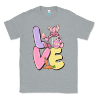 Heather Grey love easter gnome Classic Tee - MaliasSmallBusiness