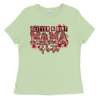 Matcha glitter and dirt mama of both girls Ladies Tee - Zillion Design Studio
