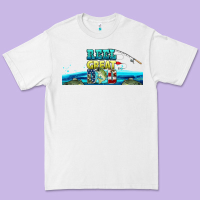 Reel Great Dad  Libbey Glass Premium Tee Designed By Hra Design Shop