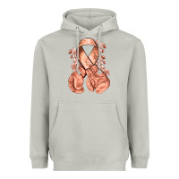 Moon Dust Uterine Cancer peach ribbon with boxing gloves Heavyweight Hoodie - NancyCooperArtShop