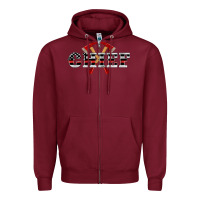 Burgundy firefighter chief Zipper Hoodie - Artiststas