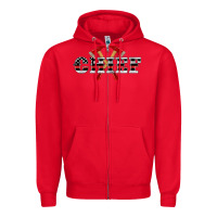 Red firefighter chief Zipper Hoodie - Artiststas