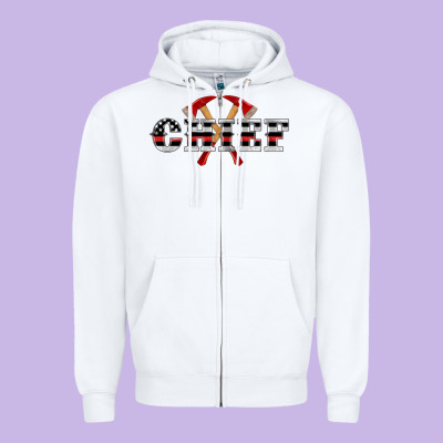 Firefighter Chief Zipper Hoodie Designed By Artiststas