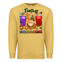 Antique Gold hallothanksmas teacher Premium Sweatshirt - texasbilliewilder