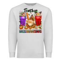 Dove Grey hallothanksmas teacher Premium Sweatshirt - texasbilliewilder