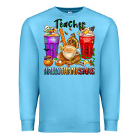 Ocean Blue hallothanksmas teacher Premium Sweatshirt - texasbilliewilder
