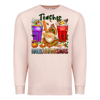 Pale Pink hallothanksmas teacher Premium Sweatshirt - texasbilliewilder