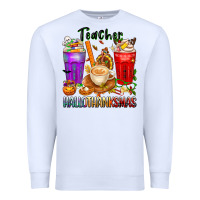White hallothanksmas teacher Premium Sweatshirt - texasbilliewilder