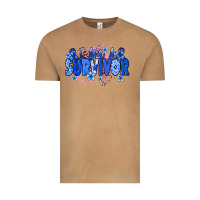 Vintage Camel I am a survivor Colon Cancer blue ribbon Vintage Tee - NancyCooperArtShop