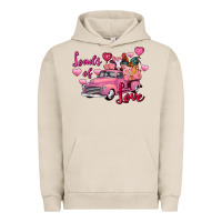 Pigment French Oak Loads of love Valentine's Day farm truck Urban Hoodie - FaDigitalArtStudio