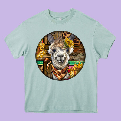 Western Alpaca Heavy Core Tee Designed By Barkaloodesign
