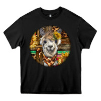 Black western alpaca Heavy Core Tee - BarkalooDesign