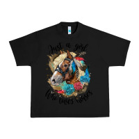 Black just a girl who loves horses haflinger Urban Heavy Tee - LillyAllenDesigns