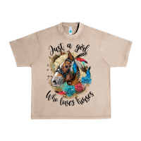 French Oak just a girl who loves horses haflinger Urban Heavy Tee - LillyAllenDesigns