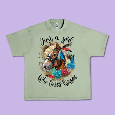 Just A Girl Who Loves Horses Haflinger Urban Heavy Tee Designed By Lillyallendesigns