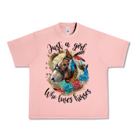 Salmon just a girl who loves horses haflinger Urban Heavy Tee - LillyAllenDesigns