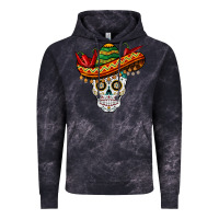 Cloud Black cinco de mayo sombrero skull Vintage Hoodie - BarkalooDesign