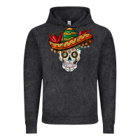 Vintage Black cinco de mayo sombrero skull Vintage Hoodie - BarkalooDesign