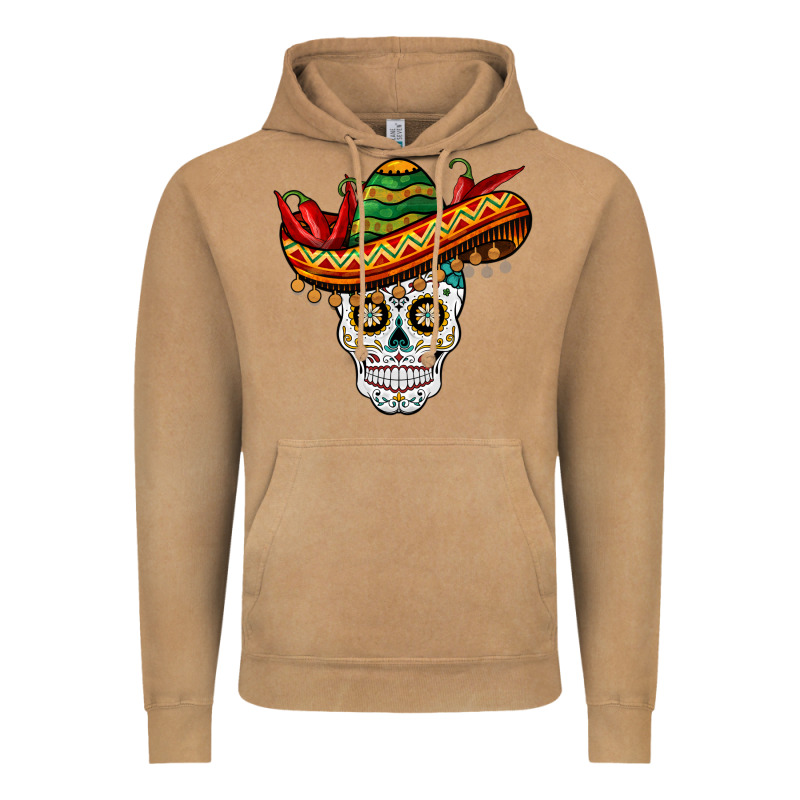 Cinco De Mayo Sombrero Skull Vintage Hoodie by BarkalooDesign | Teevron
