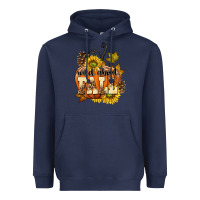 Navy Wild About Fall Heavyweight Hoodie - texasbilliewilder