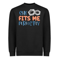 Black she fits me perfectly Heavyweight Sweatshirt - MaliasSmallBusiness