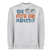 Heather Grey she fits me perfectly Heavyweight Sweatshirt - MaliasSmallBusiness