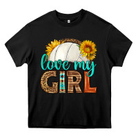 Black love my girl volleyball Heavy Core Tee - HRA Design Shop