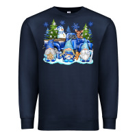 Navy snow gnome truck Premium Sweatshirt - texasbilliewilder