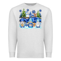 Oatmeal Heather snow gnome truck Premium Sweatshirt - texasbilliewilder
